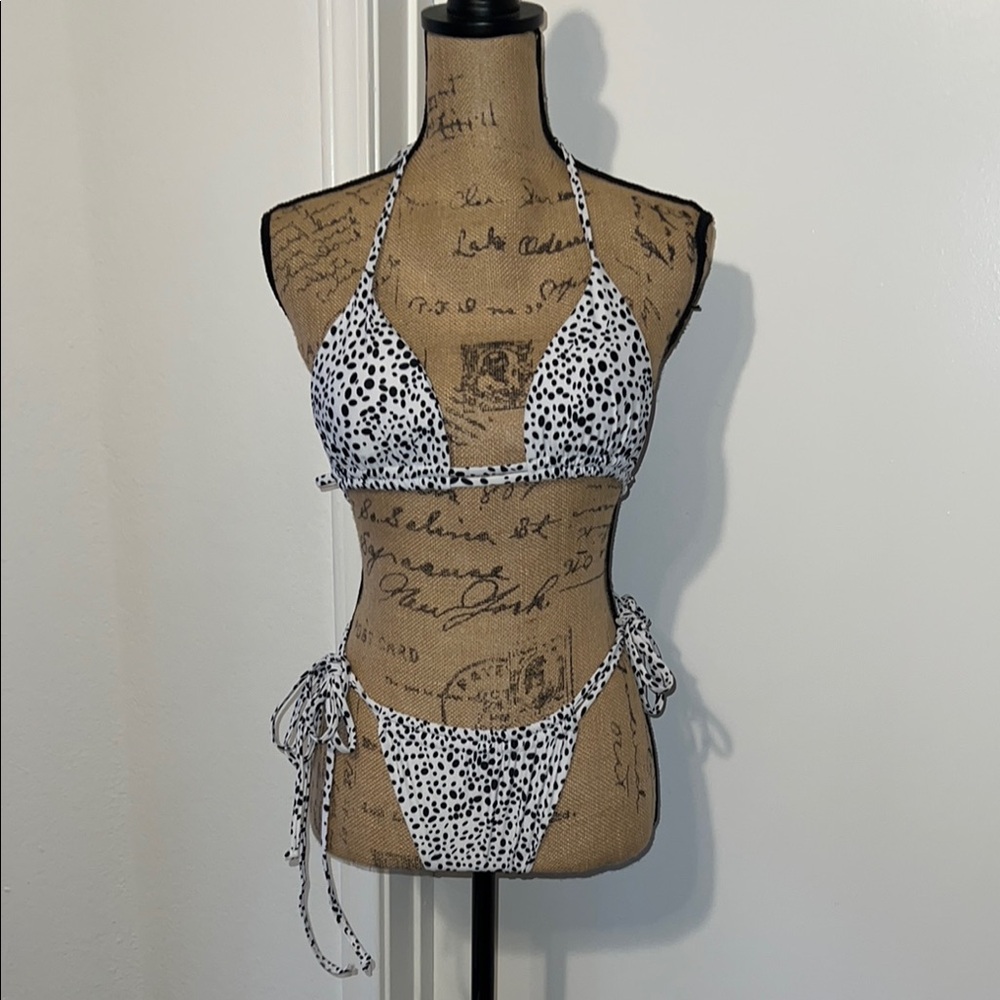 Fashion Nova Black and White Polka Dot Bikini